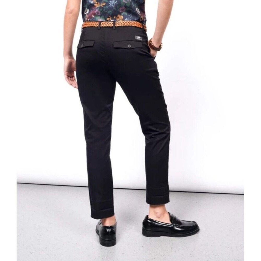 Wildfang Black Chino THE ESSENTIAL Trouser‎ Straight Leg Pants Women 4 PUNK